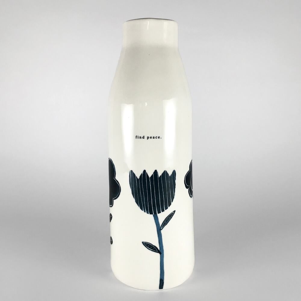 Rae Dunn Indigo Dreams Vase Find Peace Floral Design Inspiration Discontinued